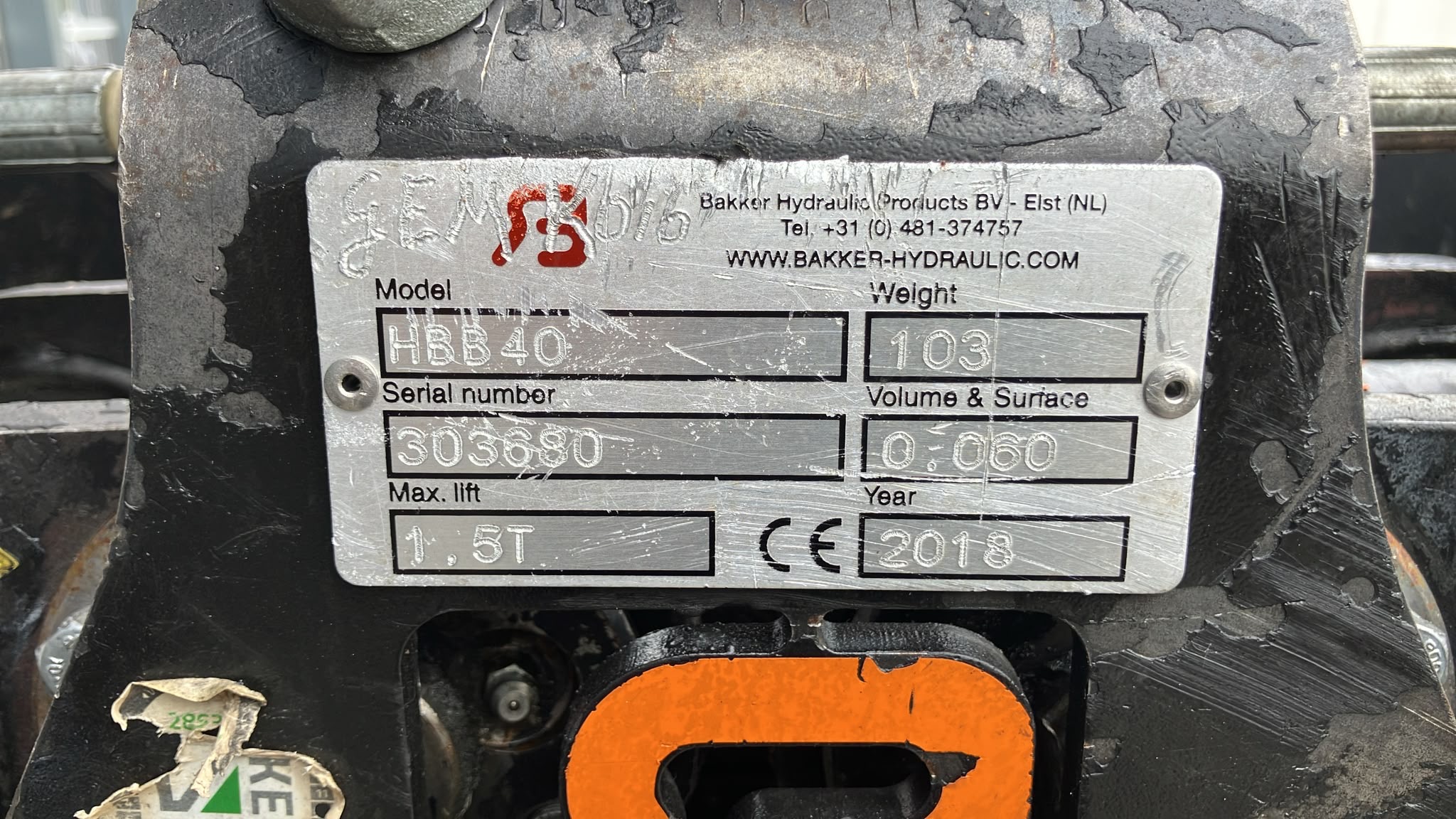 Bakker HBB40 hydraulische grondgrijper - Afbeelding 4